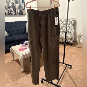 Tribal Olive Green Cargo Jogger Pants